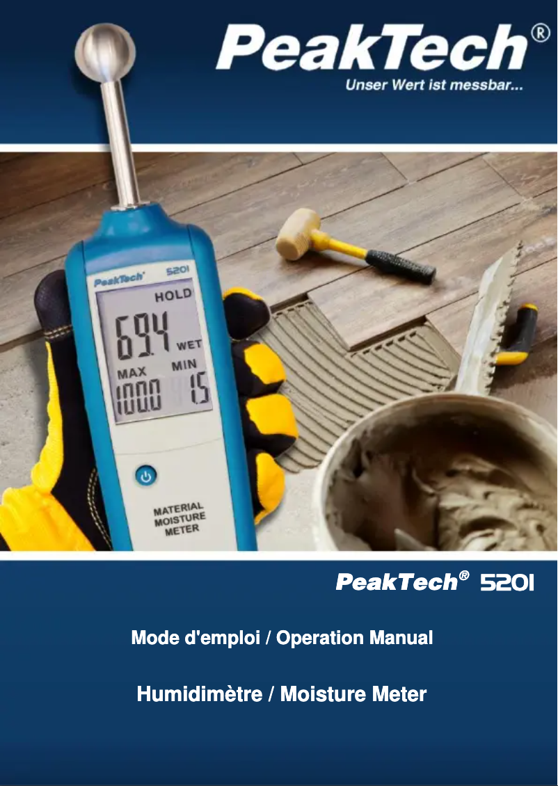 Page 1 of the manual User Manual PeakTech 5201