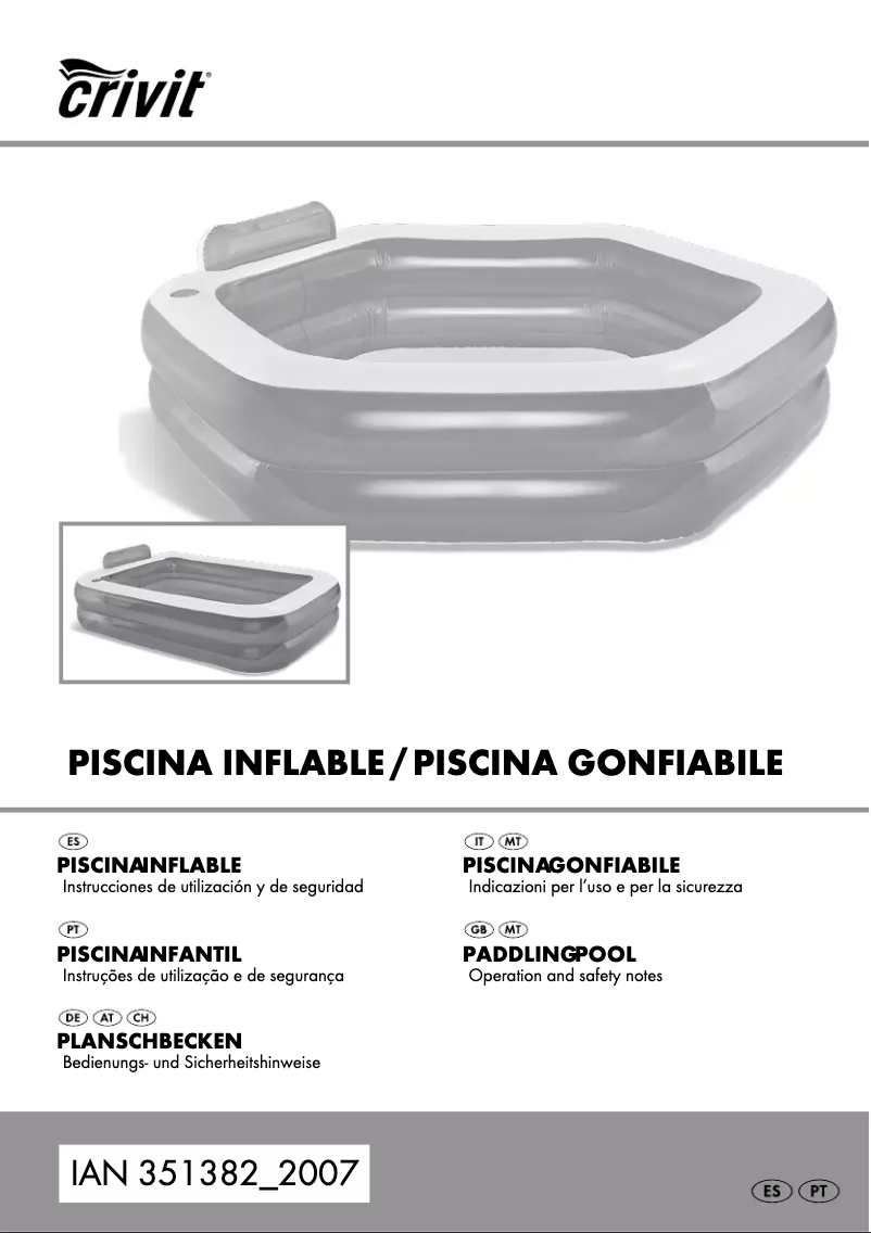 First page image of the manual for IAN 351382