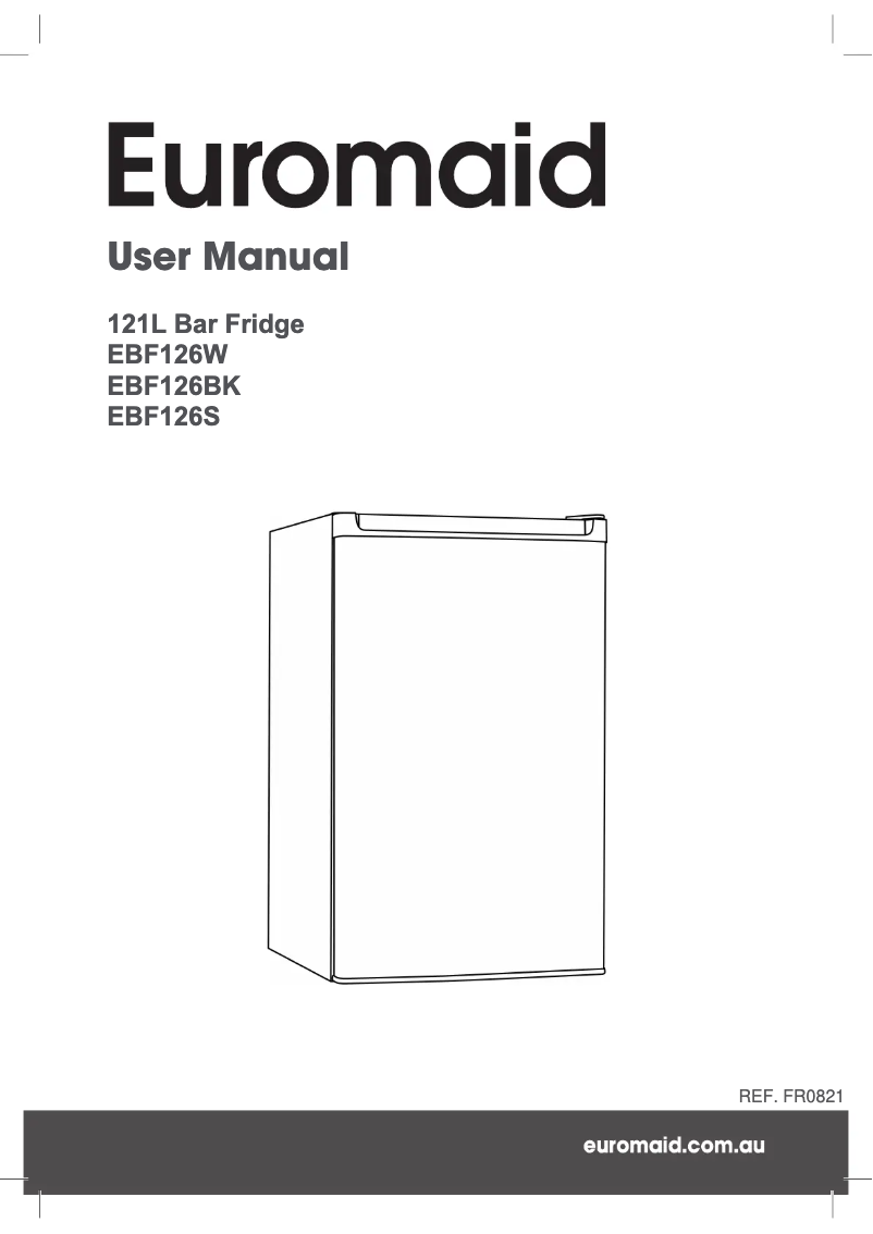First page image of the manual for EBF126W