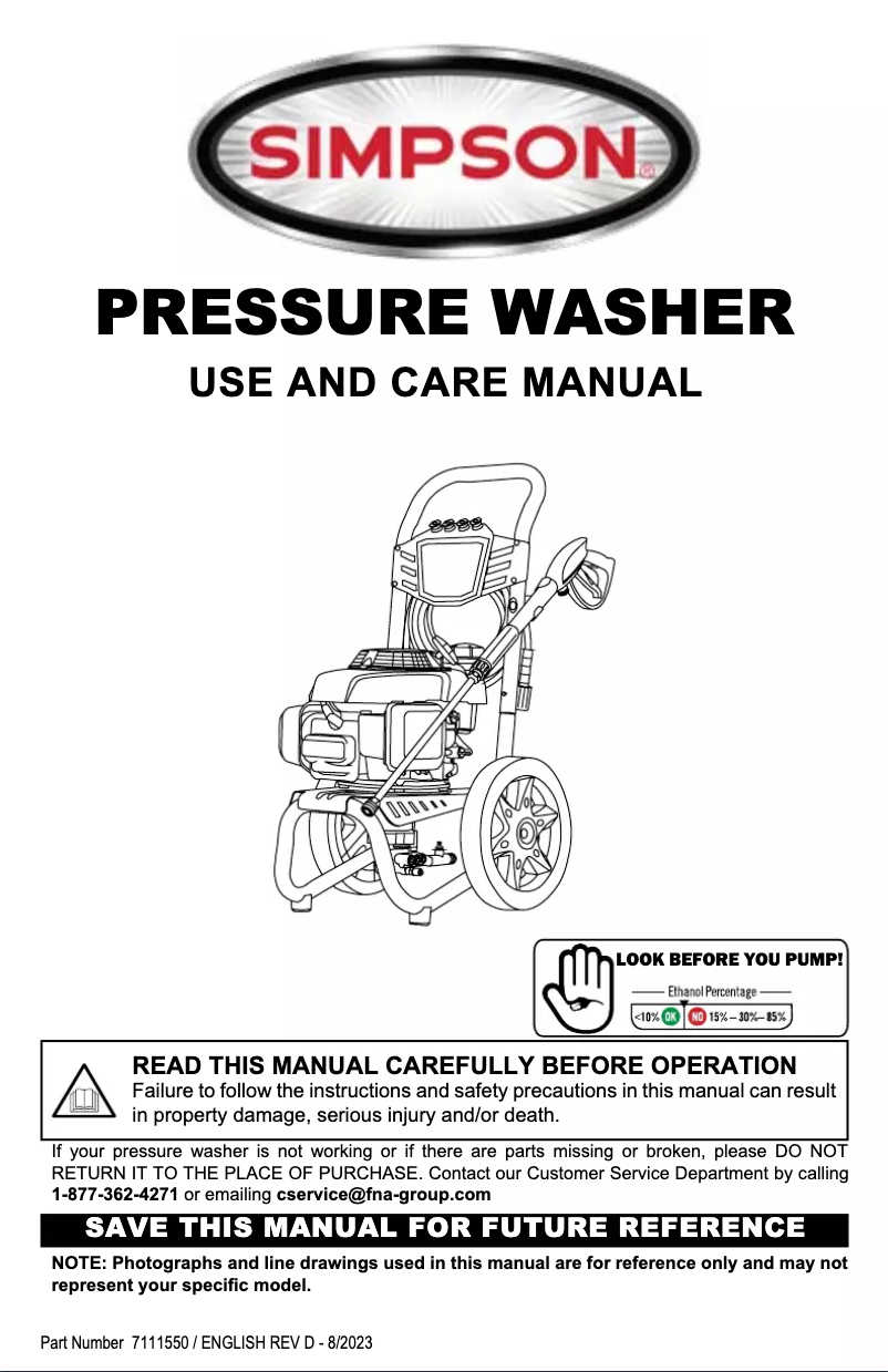 First page image of the manual for CM61082-S