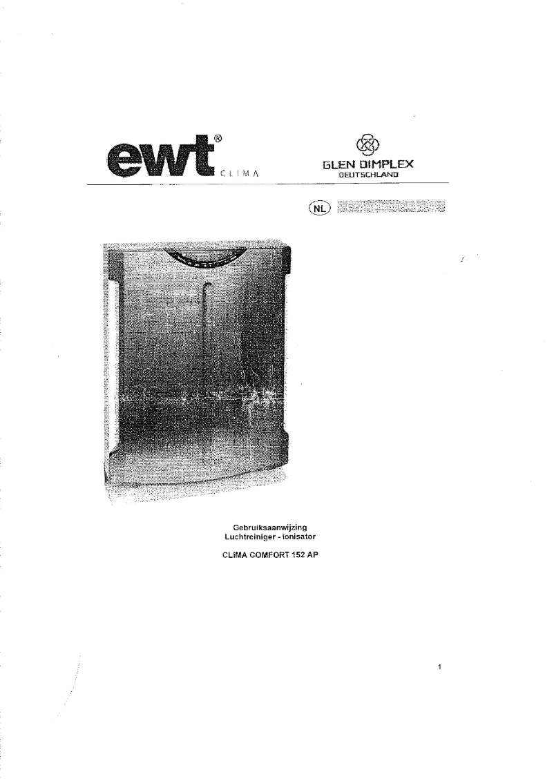 Page 1 de la notice Manuel utilisateur EWT Clima Comfort 152 AP