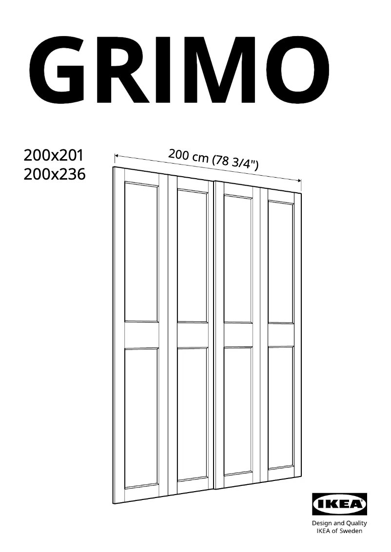 Page 1 of the manual User Manual Ikea GRIMO 205.215.32