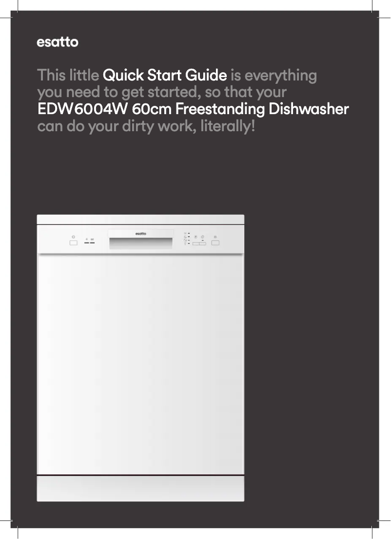Page 1 of the manual Quick Start Guide Esatto EDW6004W