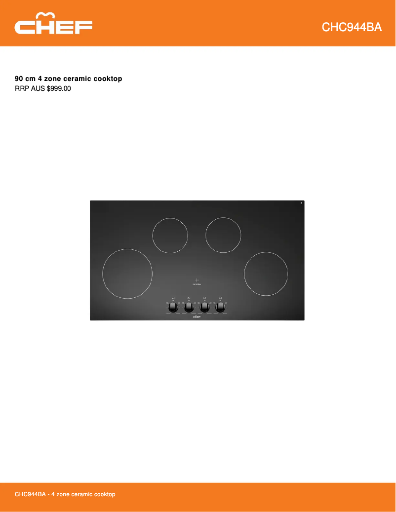 First page image of the manual for CHC944BA