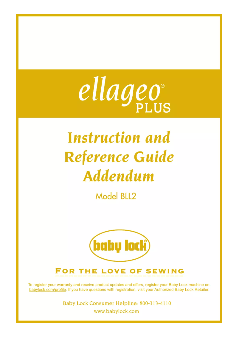 First page image of the manual for Ellageo Plus BLL2