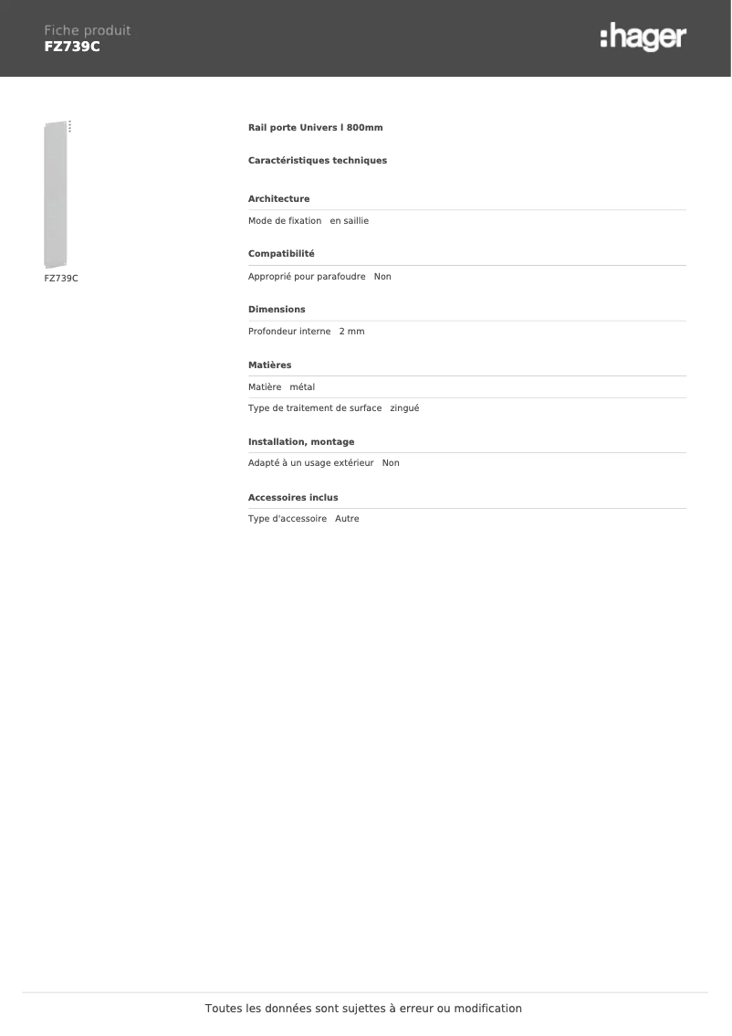 First page image of the manual for FZ739C