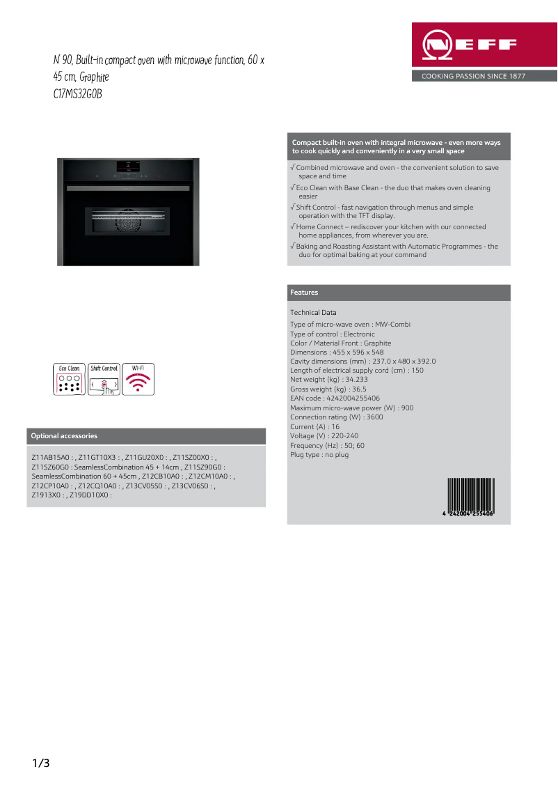 First page image of the manual for C17MS32G0B