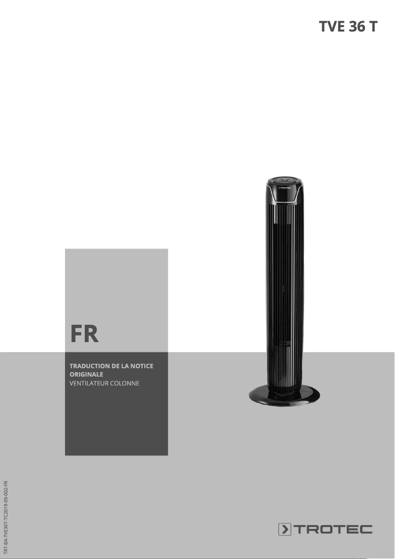 Page 1 of the manual User Manual Trotec TVE 36 T