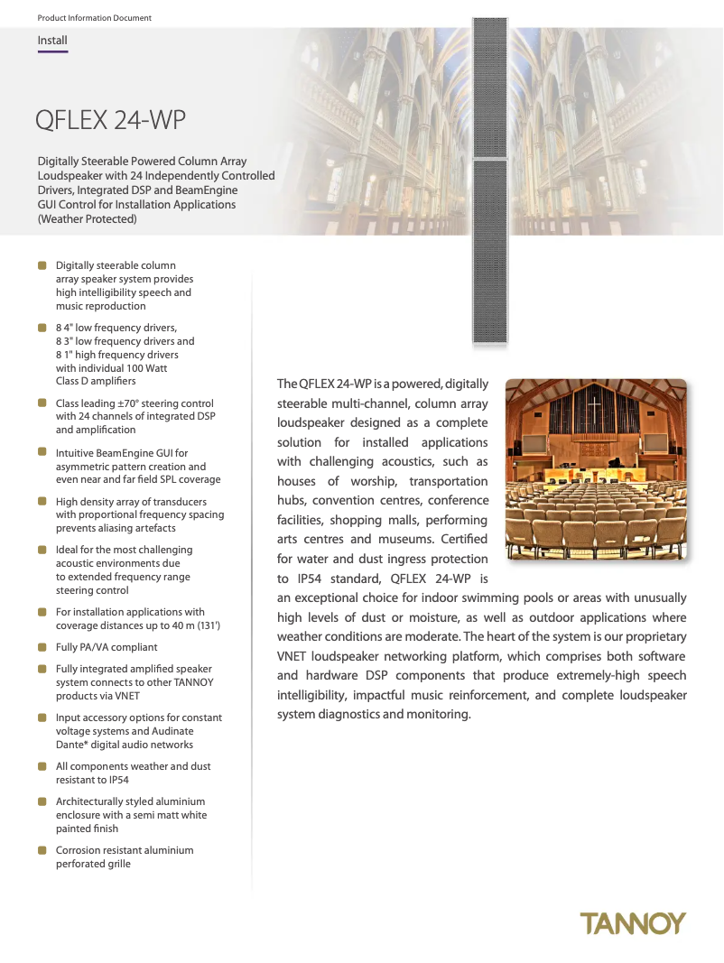 First page image of the manual for QFlex 24-WP