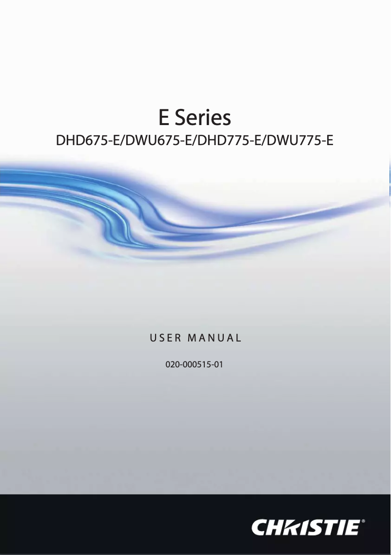 First page image of the manual for DWU775