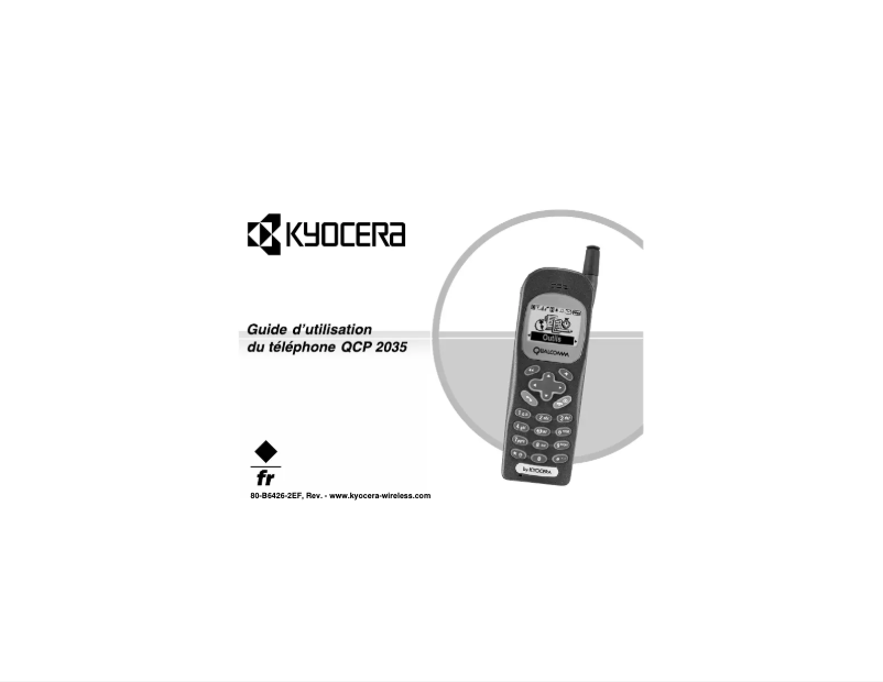 Page 1 of the manual User Manual Kyocera QCP 2035