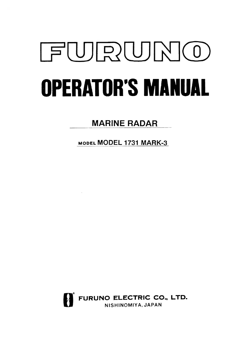 First page image of the manual for 1731 Mark-3