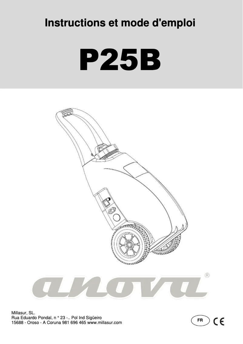 Page 1 of the manual User Manual Anova P25B