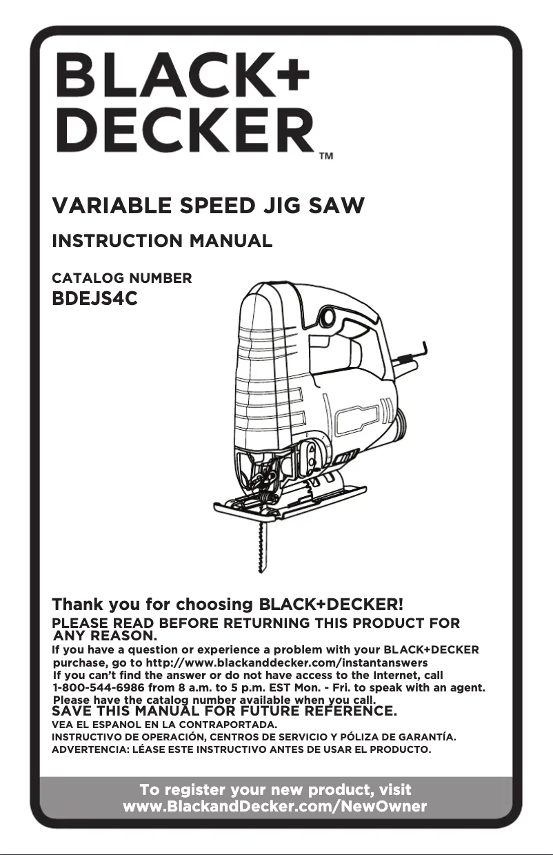 First page image of the manual for BDEJS4