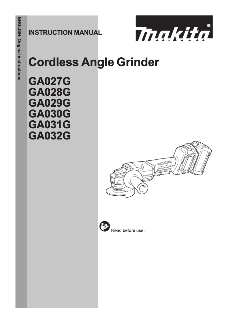 First page image of the manual for GA028GZ
