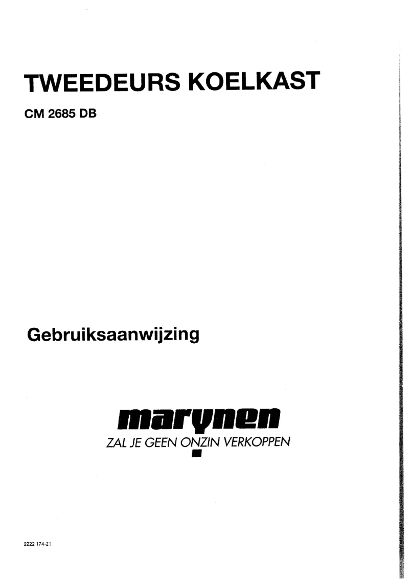 Page 1 of the manual User Manual Marynen CM 2685 DB