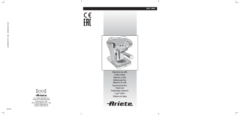 First page image of the manual for Classica 1389