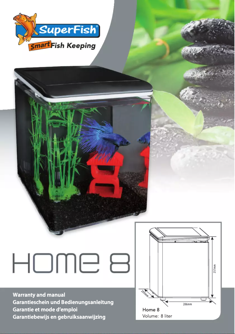 First page image of the manual for Home 8