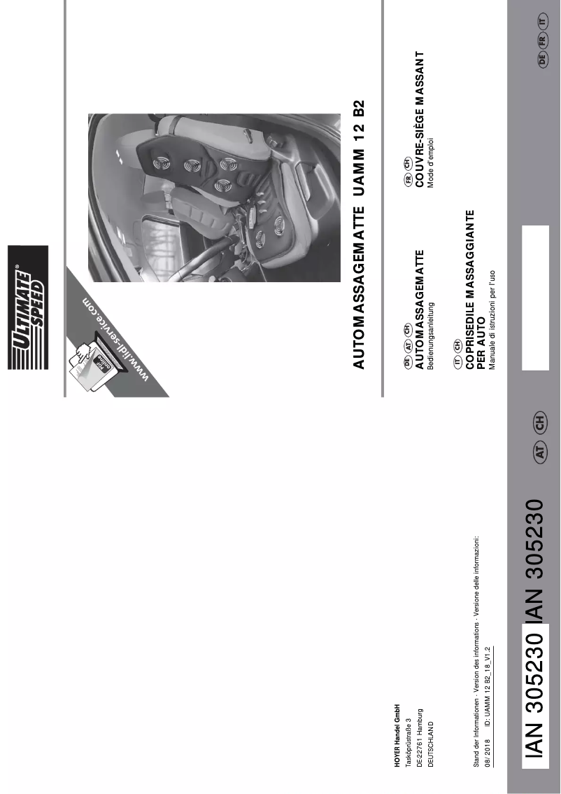 First page image of the manual for UAMM 12 B2