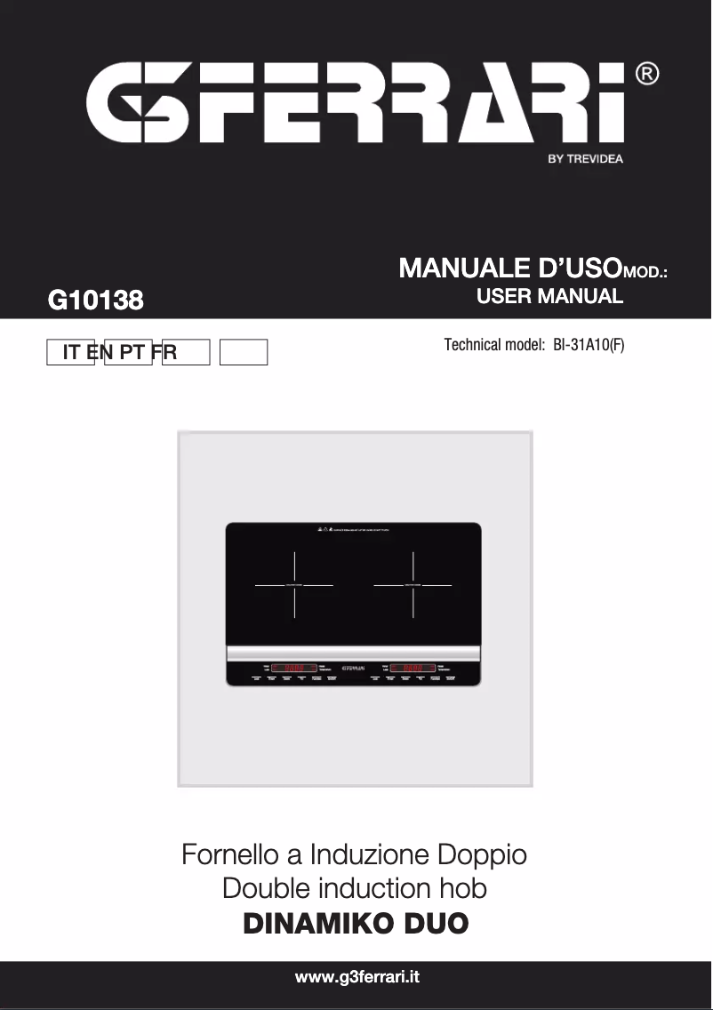 Page 1 of the manual User Manual G3 Ferrari Dinamiko Duo G10138