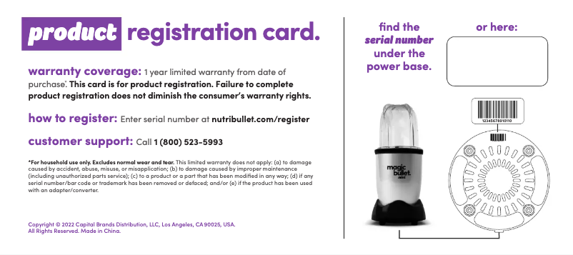 Image de la première page du manuel de l'appareil Mini Juicer