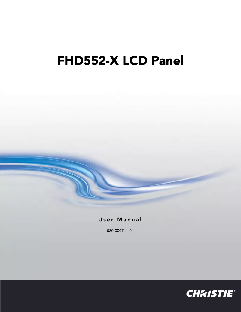 Page 1 of the manual User Manual Christie FHD552-X