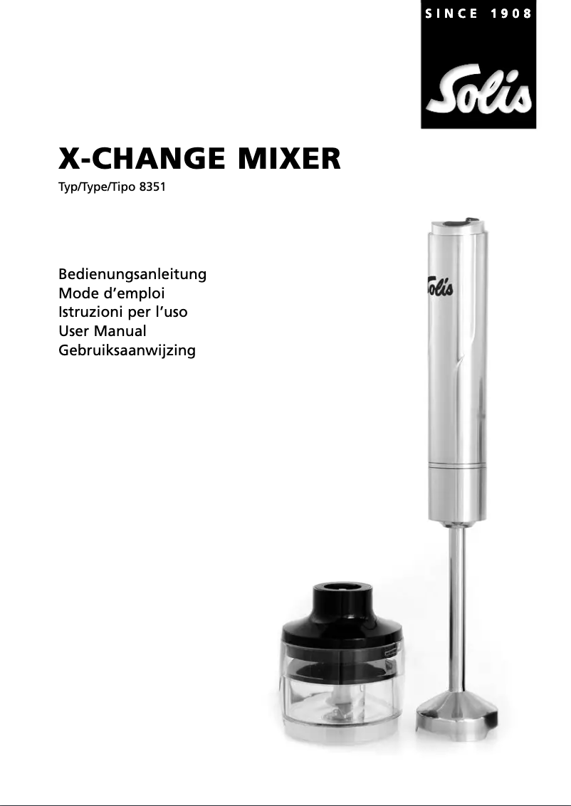 First page image of the manual for X-Change 835