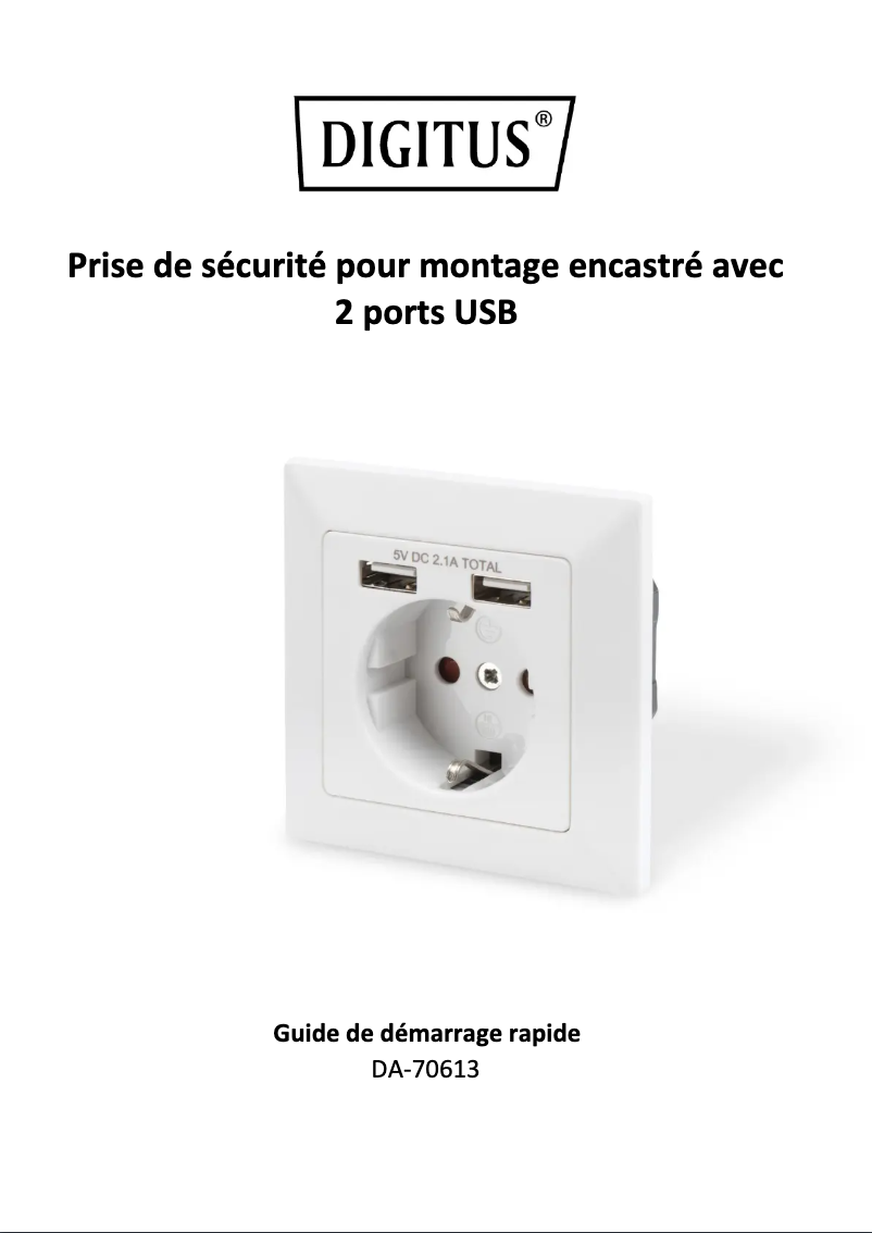 Page 1 of the manual User Manual Digitus DA-70613