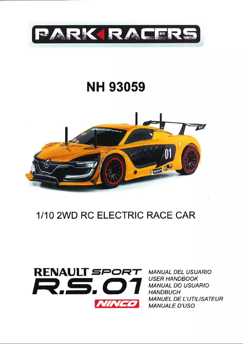 Page 1 of the manual User Manual NINCO Parkracers Renault RS NH93059