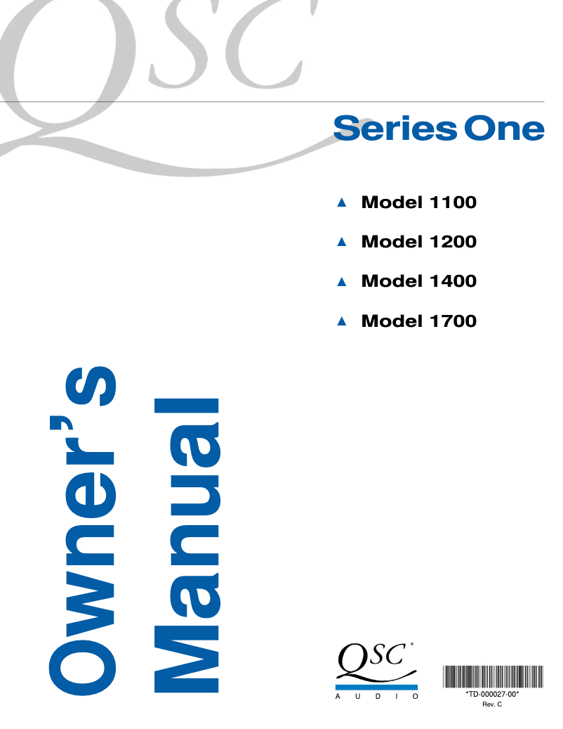 First page image of the manual for 1100