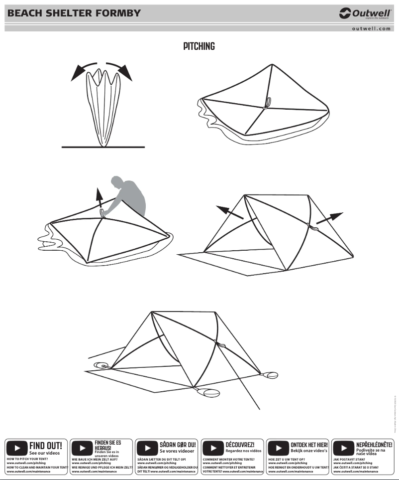 First page image of the manual for Beach Shelter Formby