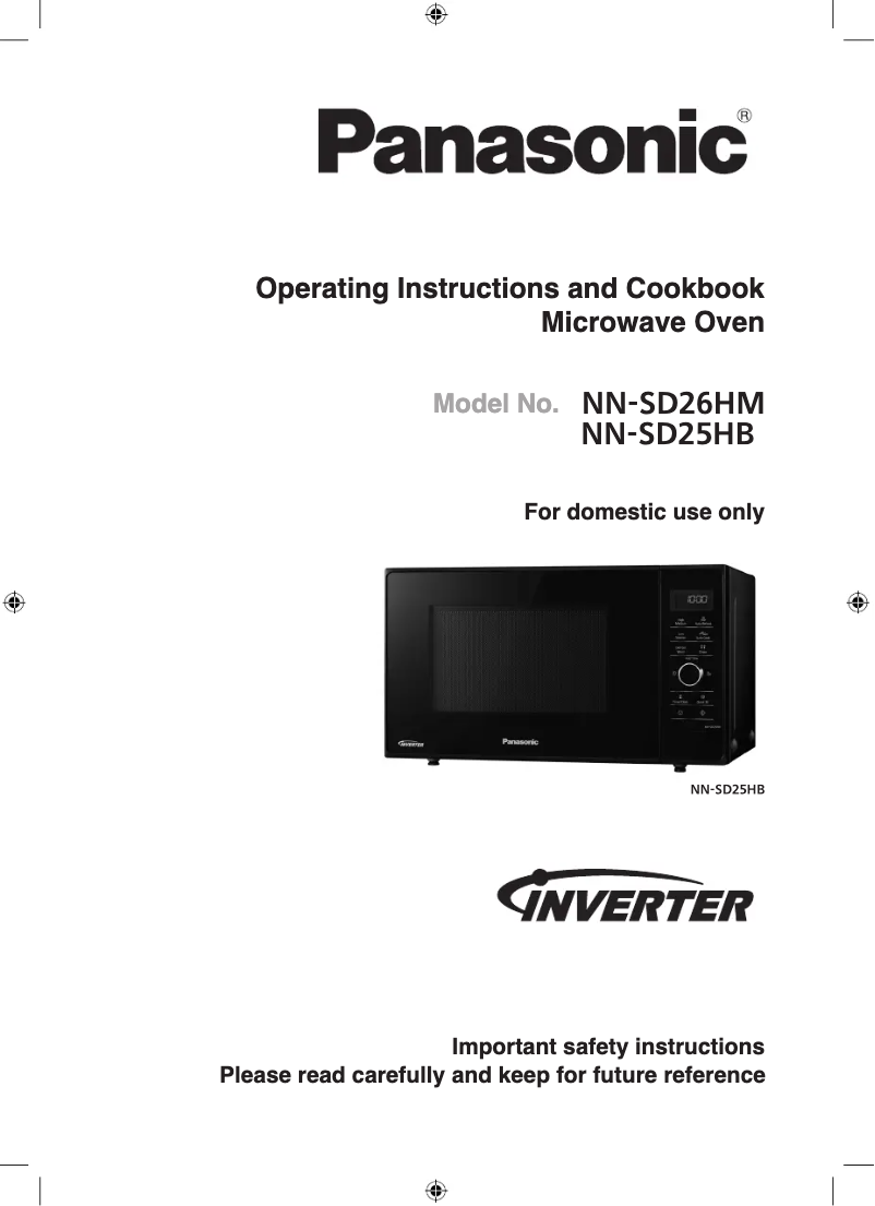 First page image of the manual for NN-SD25HB