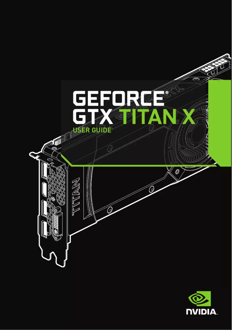 First page image of the manual for GEFORCE GTX TITAN X