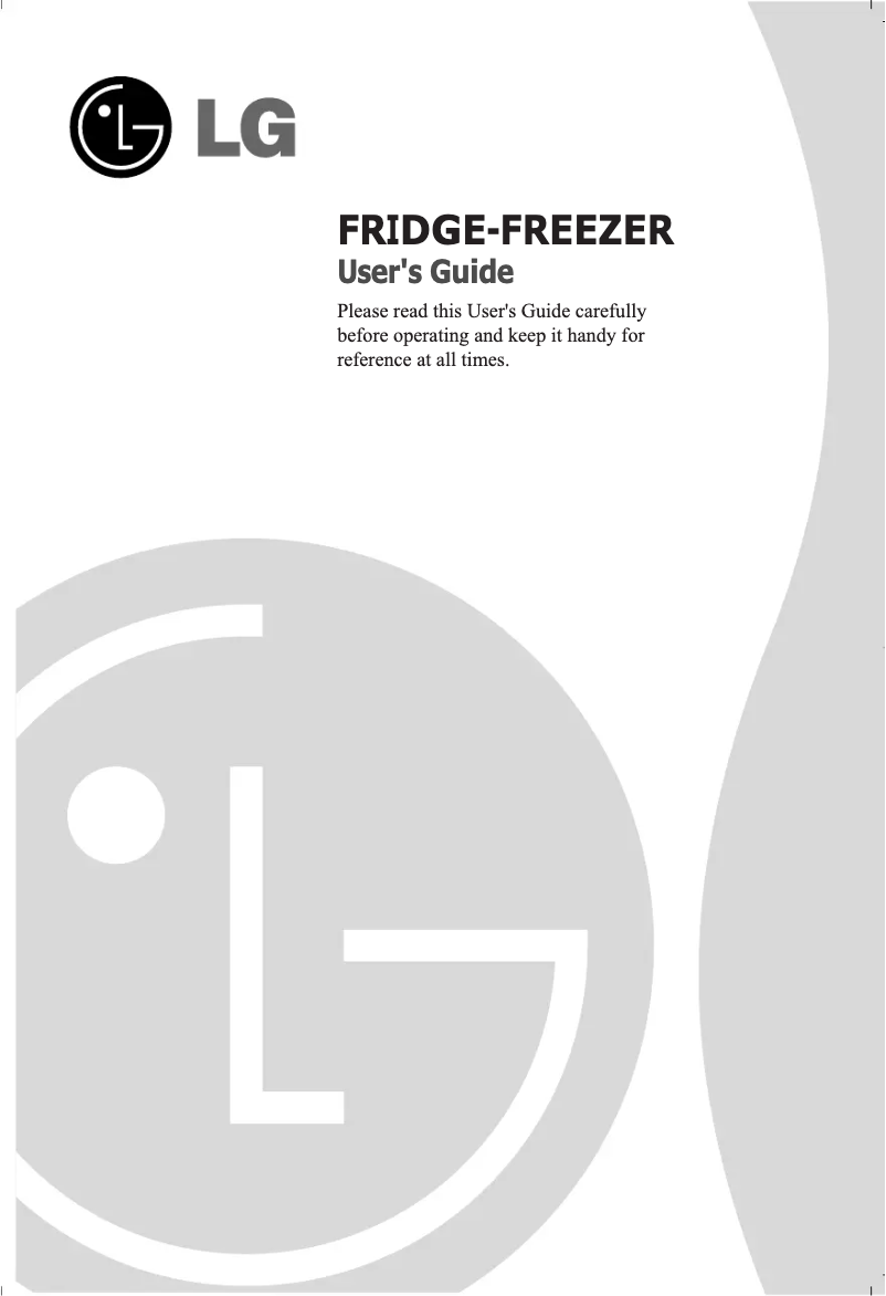 First page image of the manual for GRF459BSGA