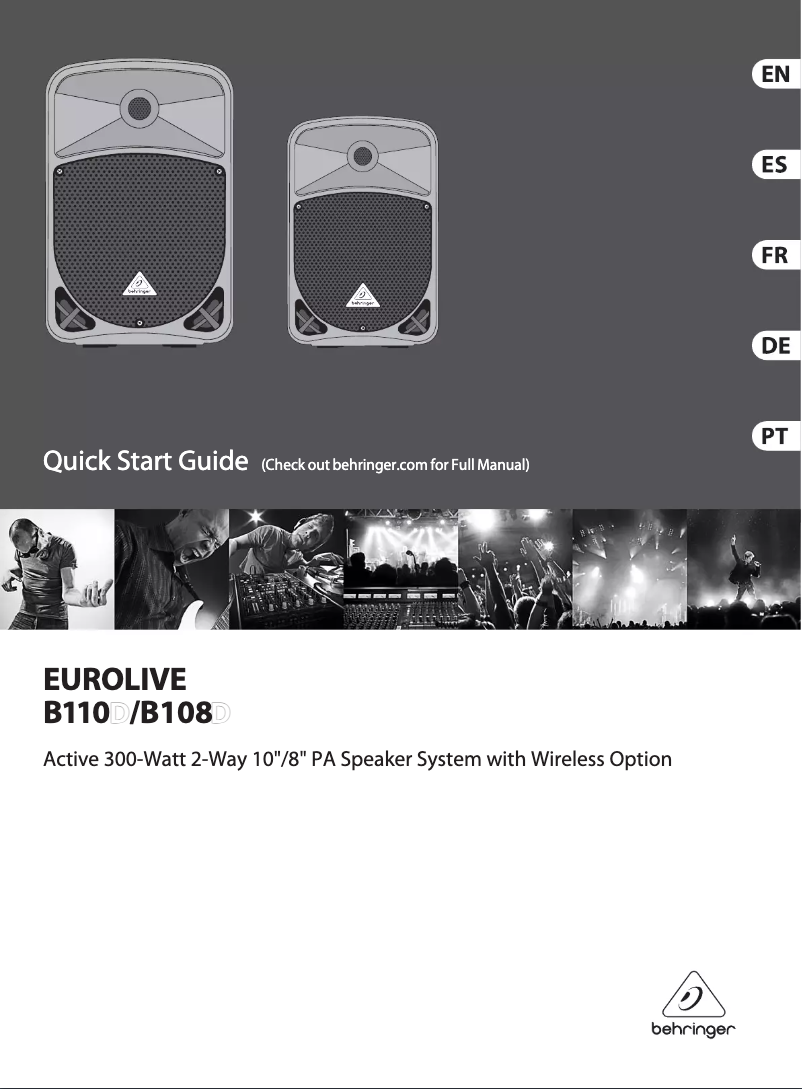Page 1 of the manual User Manual Behringer Eurolive B108D