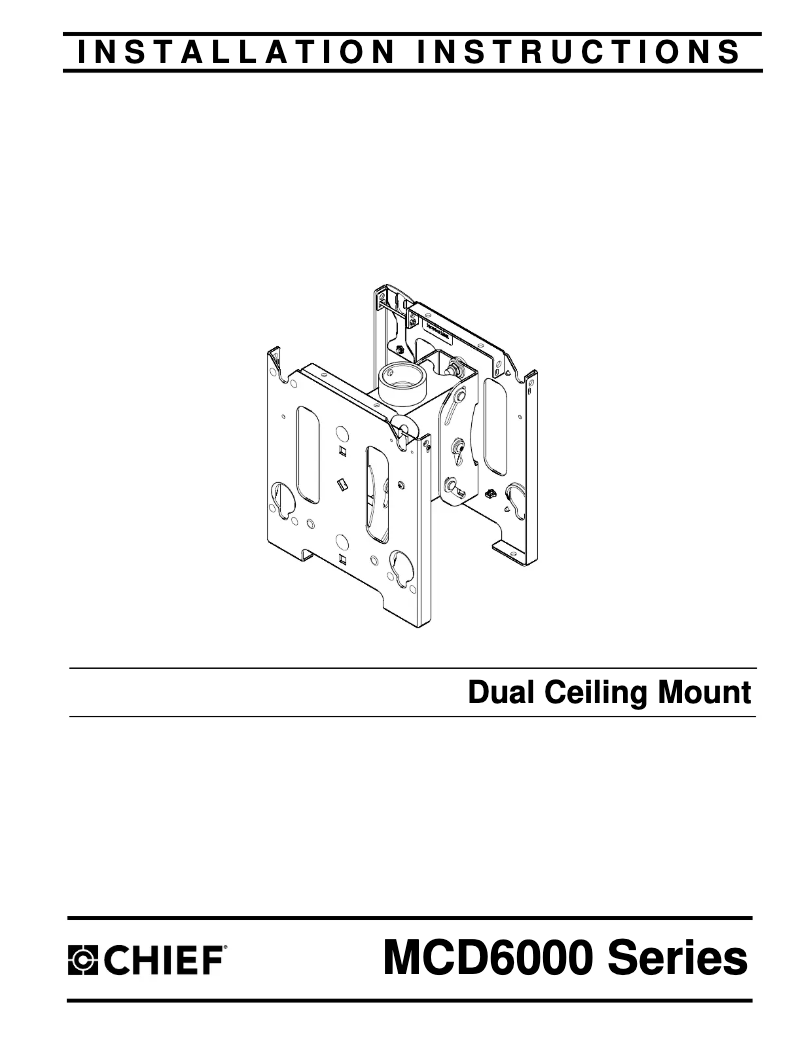 Page 1 of the manual User Manual Chief MCD6000