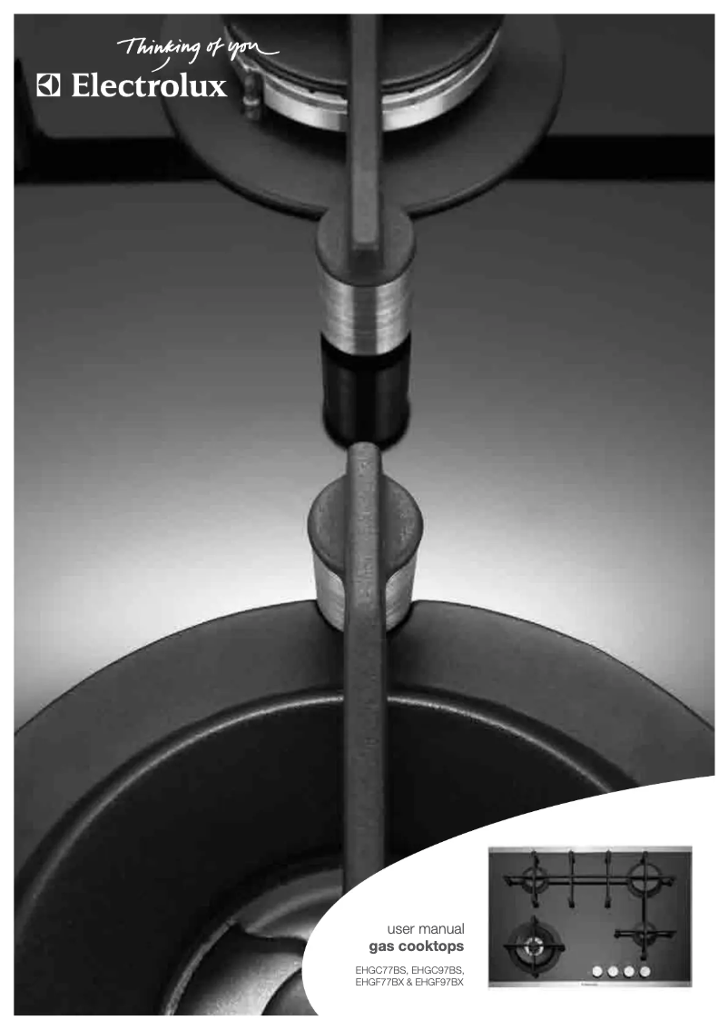 First page image of the manual for EHGC97BS