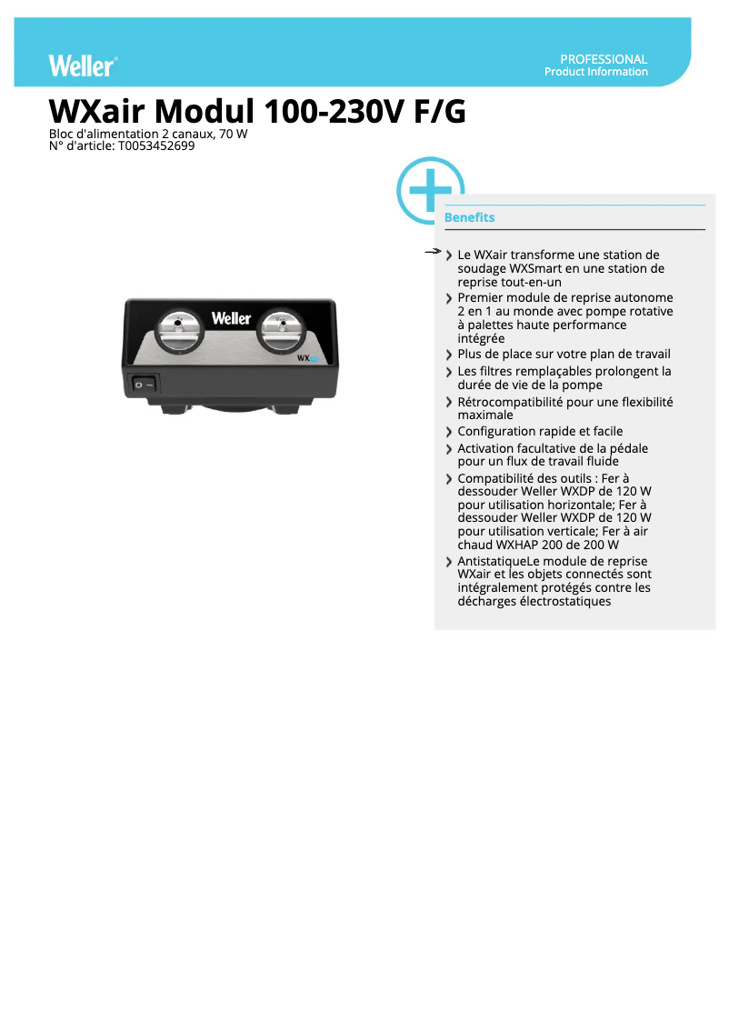 First page image of the manual for WXair