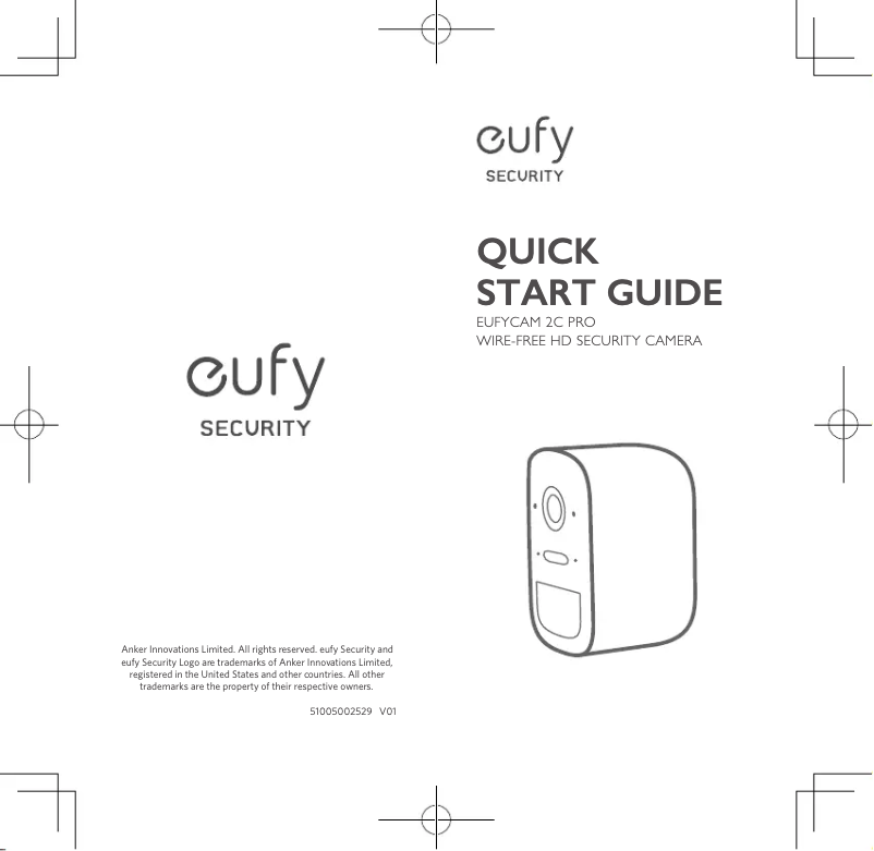 Page 1 of the manual User Manual Eufy eufyCam 2C Pro