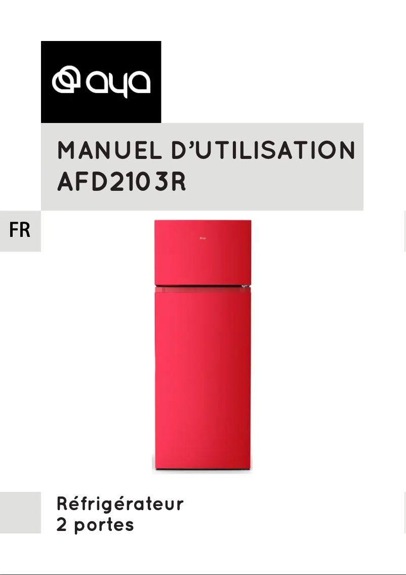 First page image of the manual for AFD2103R