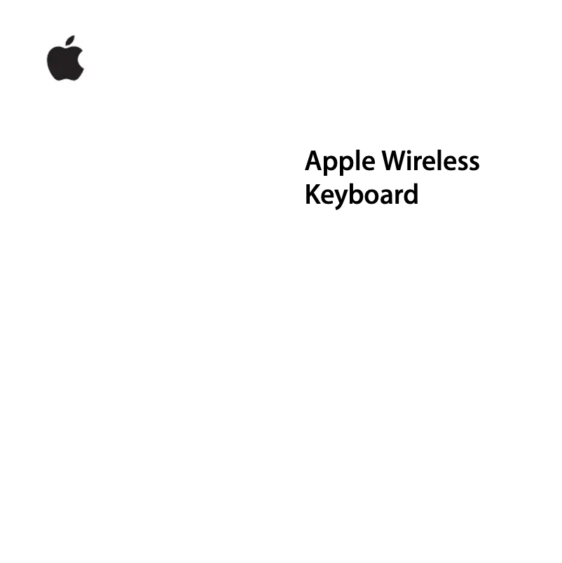 Page 1 of the manual User Manual Apple Wireless Keyboard