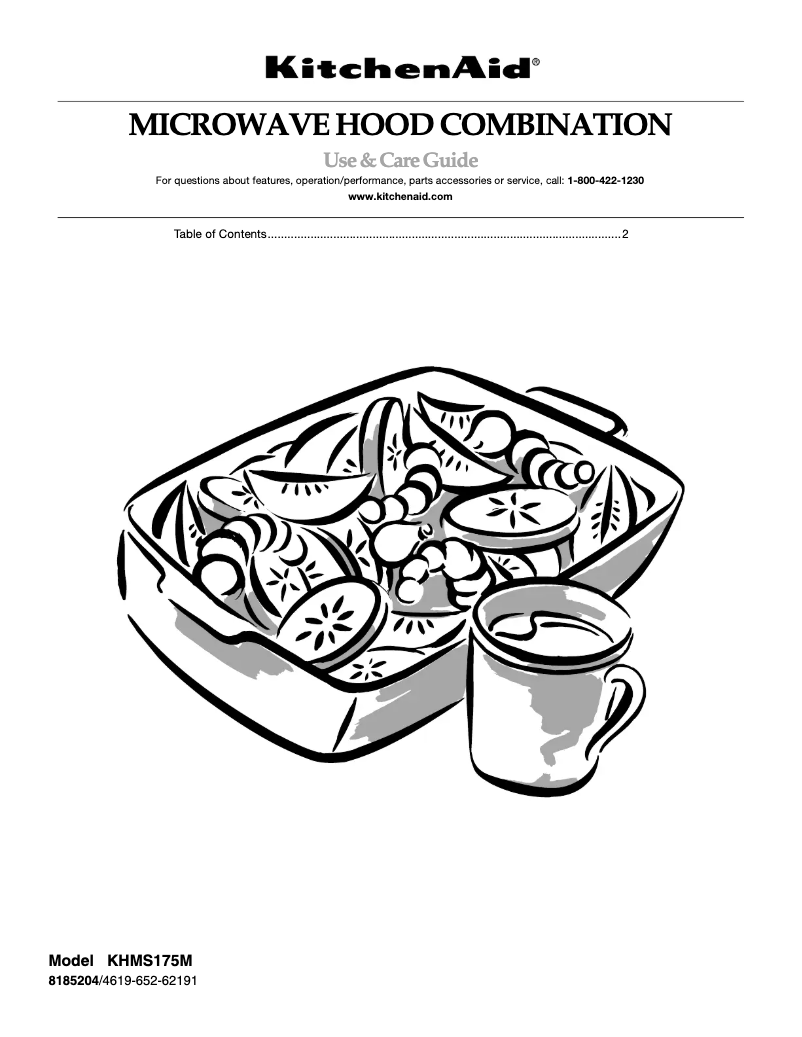 Page 1 of the manual User Manual KitchenAid KHMS175MWH0
