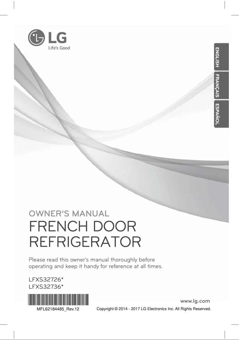 First page image of the manual for LFXS32736D
