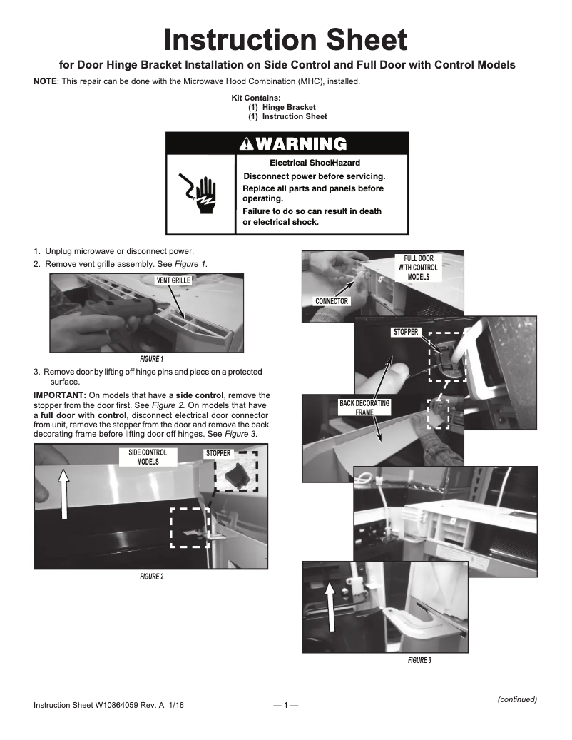 Page 1 of the manual Instructions / Assembly KitchenAid KMHC319ESS
