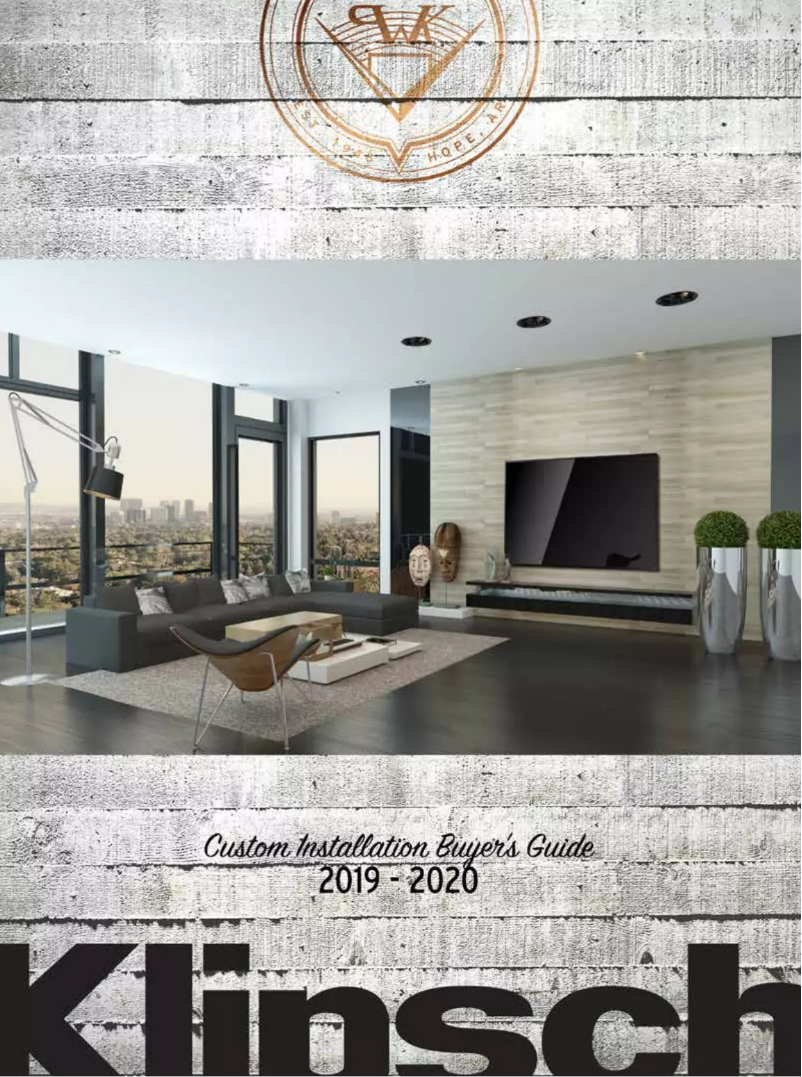 Page 1 of the manual User Manual Klipsch THX-502-L