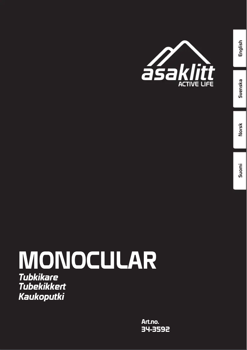 Page 1 of the manual User Manual Asaklitt 34-3592