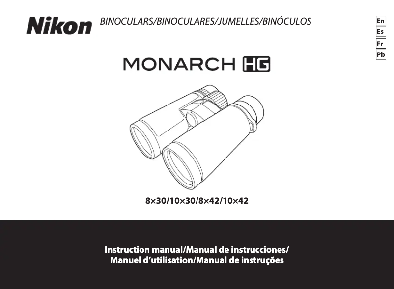 Page 1 of the manual User Manual Nikon Monarch HG 8x30