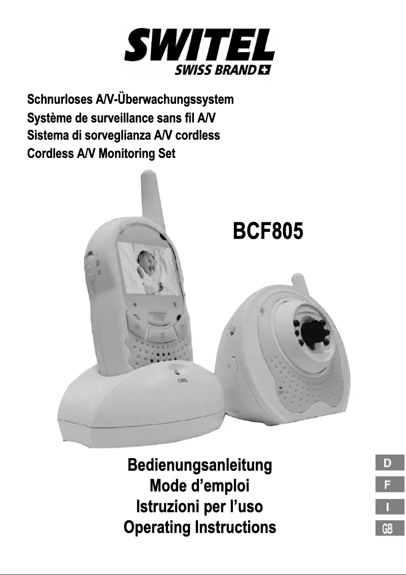 First page image of the manual for BCF805