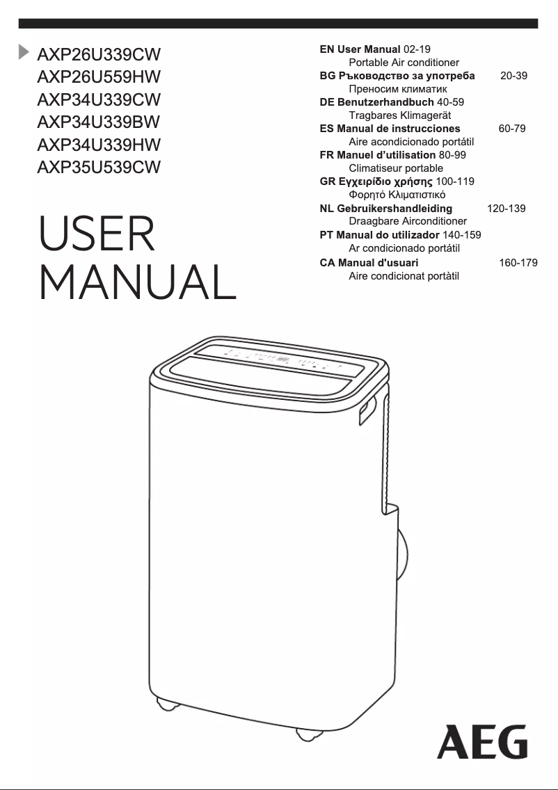 Page 1 of the manual User Manual AEG AXP26U559HW