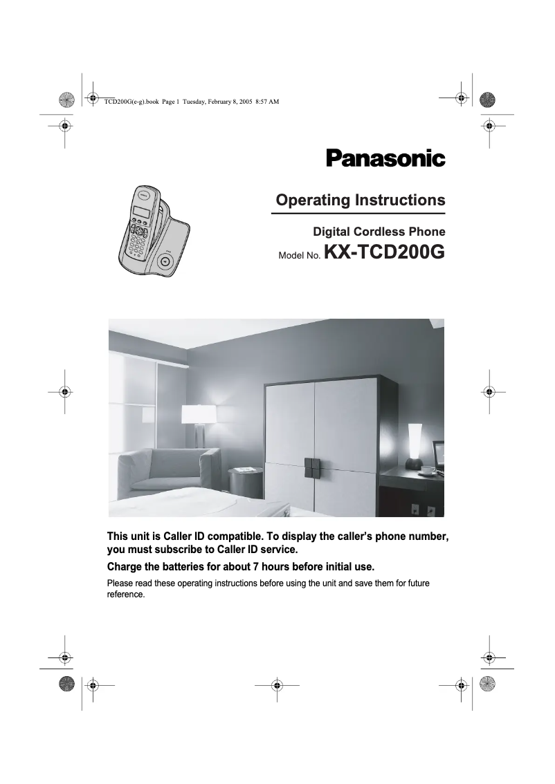 Page 1 of the manual User Manual Panasonic KX-TCD200G